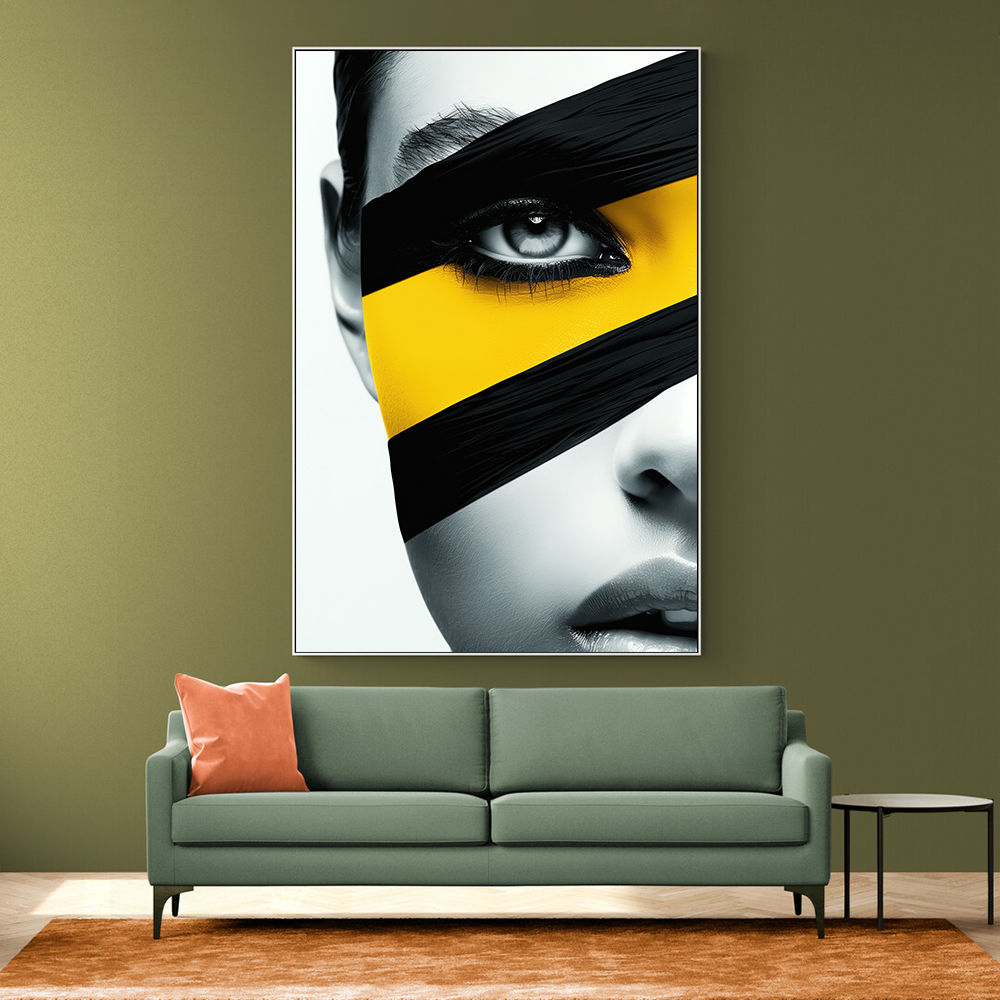 Face Striped - Yellow & Black 3
