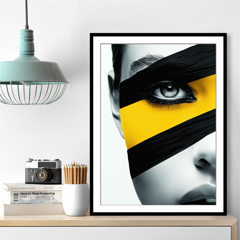Face Striped - Yellow & Black 3