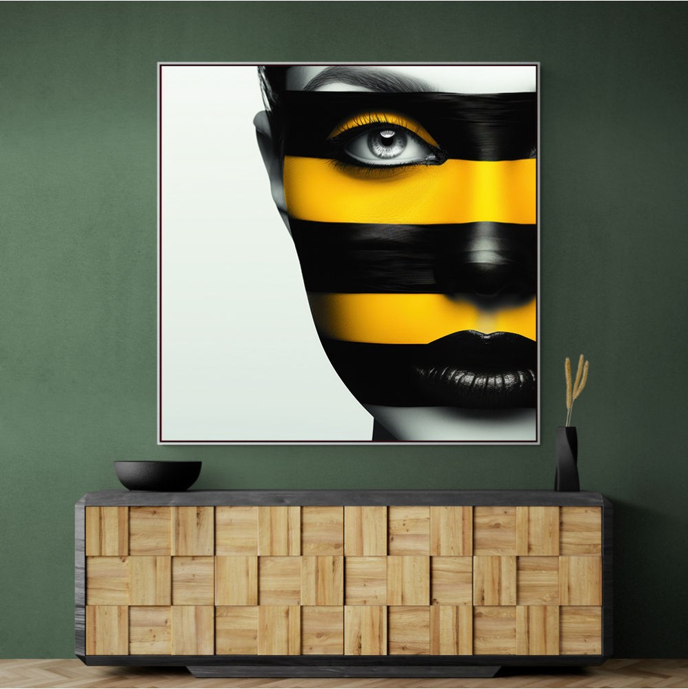 Face Striped - Yellow & Black 4