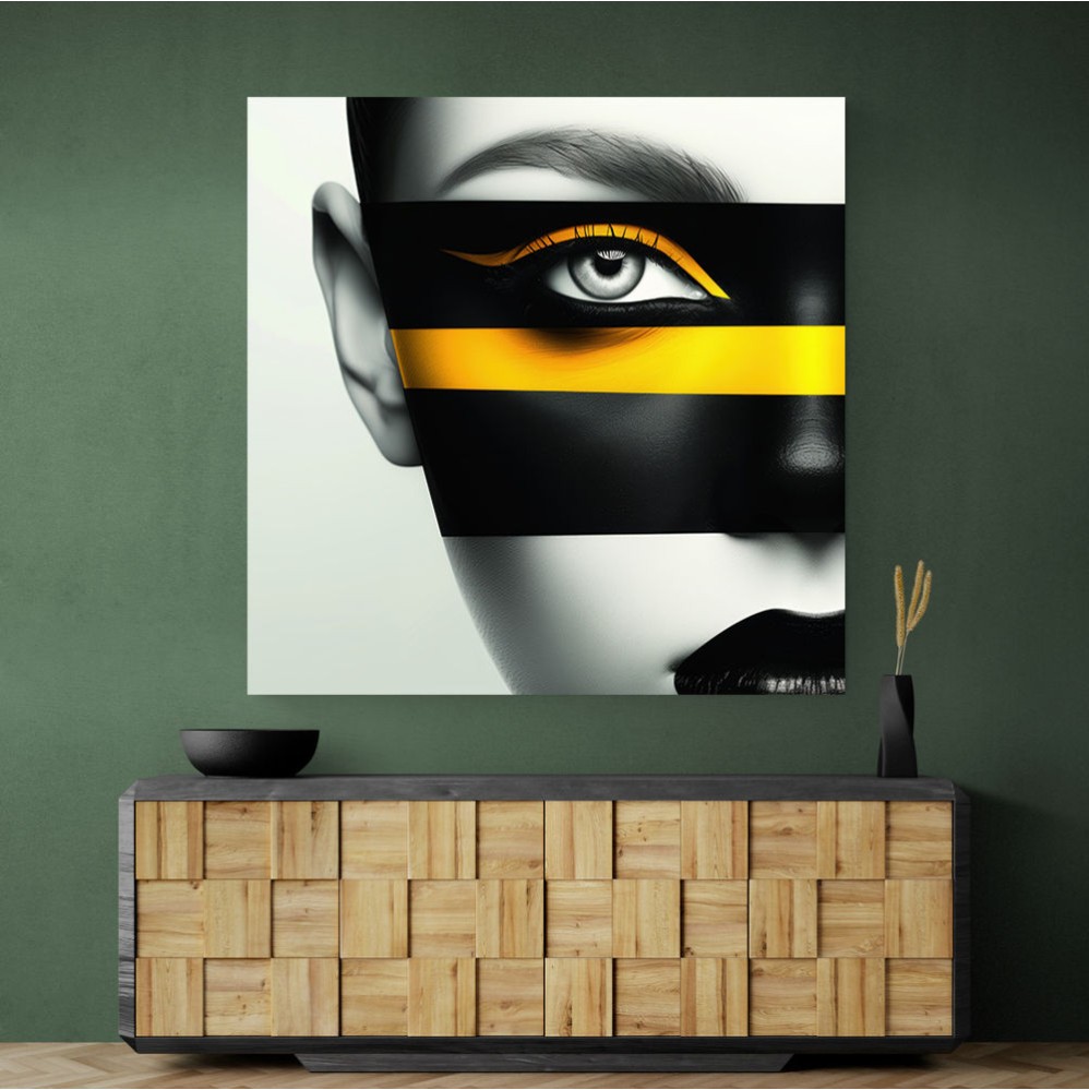 Face Striped - Yellow & Black 5
