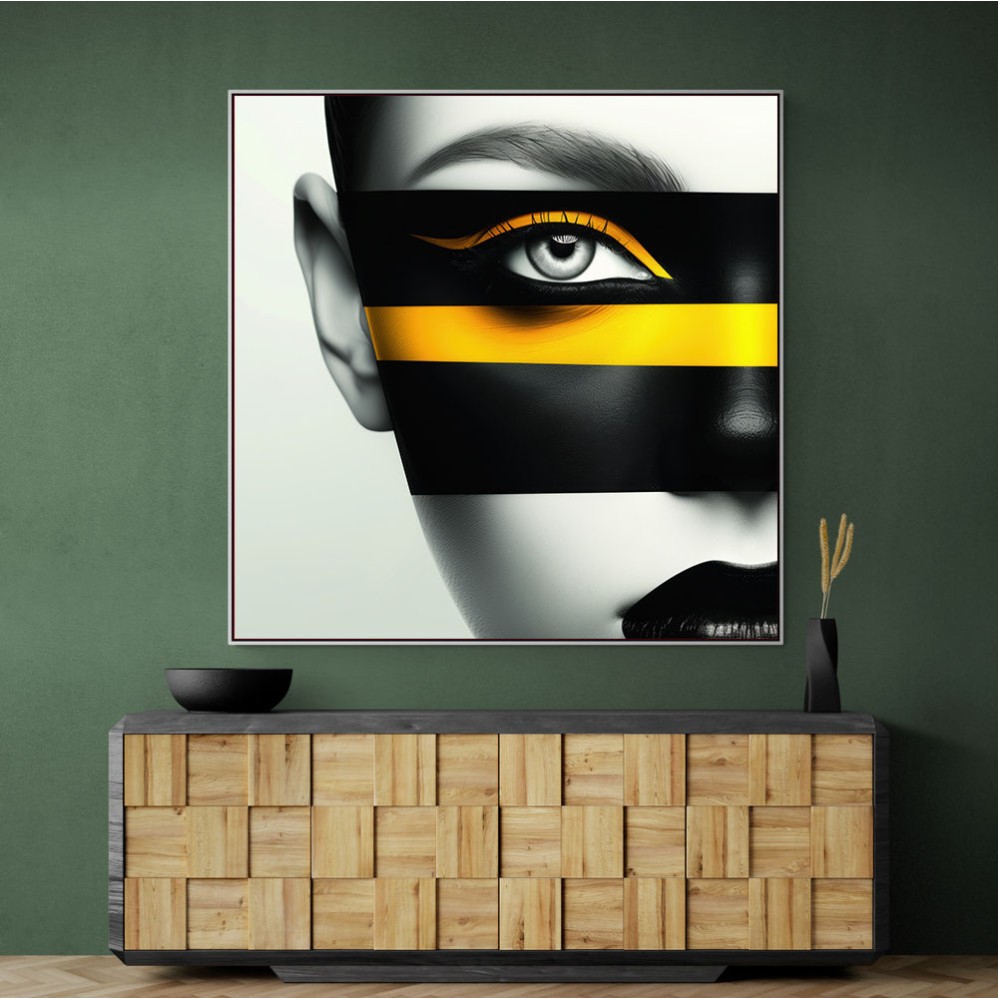 Face Striped - Yellow & Black 5