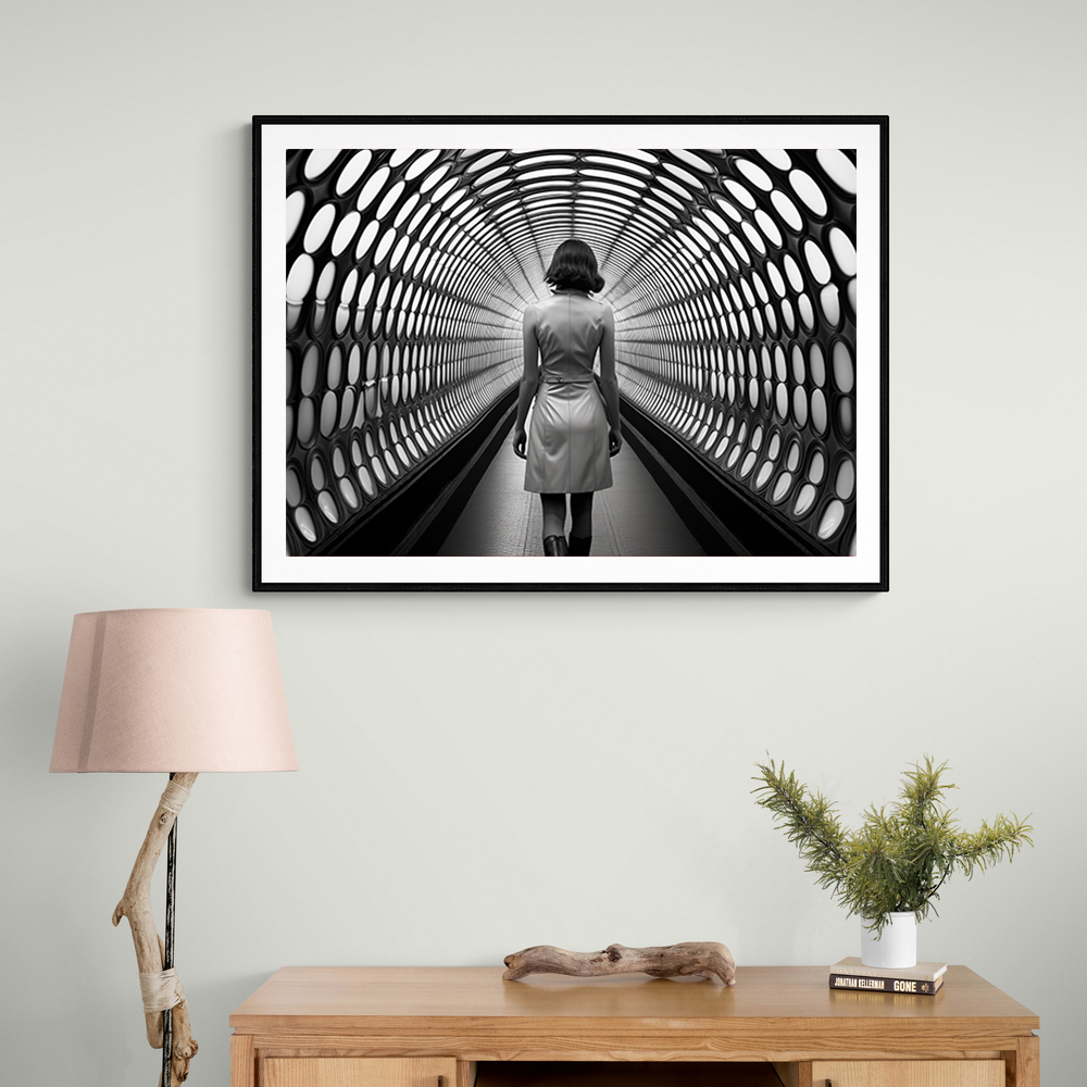 London Underground Lady Wall Art