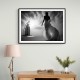Beauty at Burj Al Arab Beach Black & White Wall Art