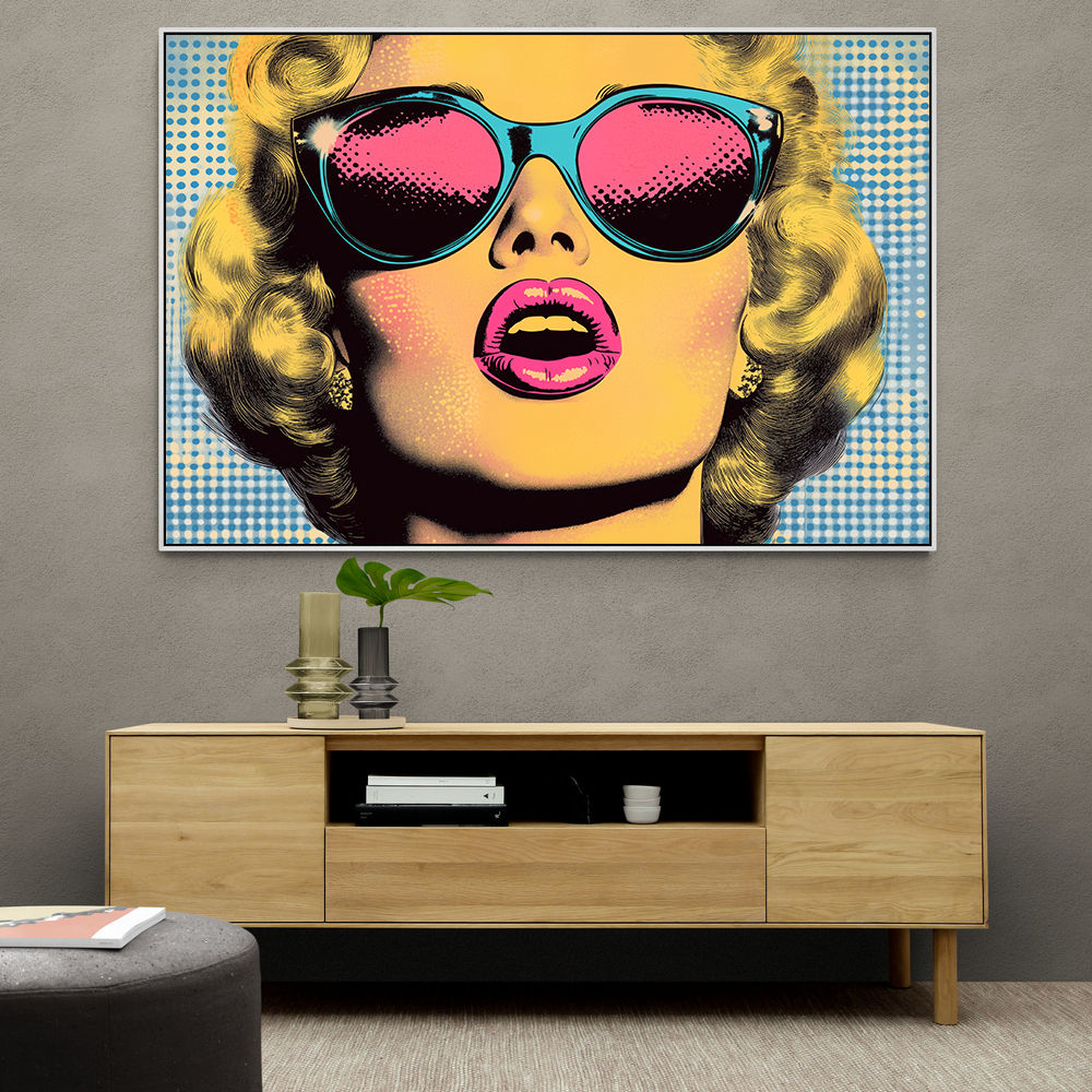 Marilyn Pink Lips Pop Art