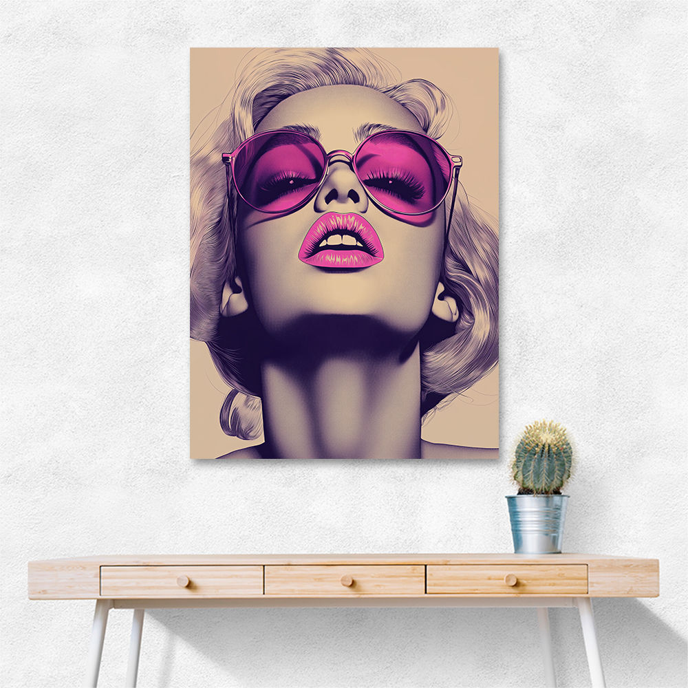 Marilyn Monroe Pink Lips Pop Art