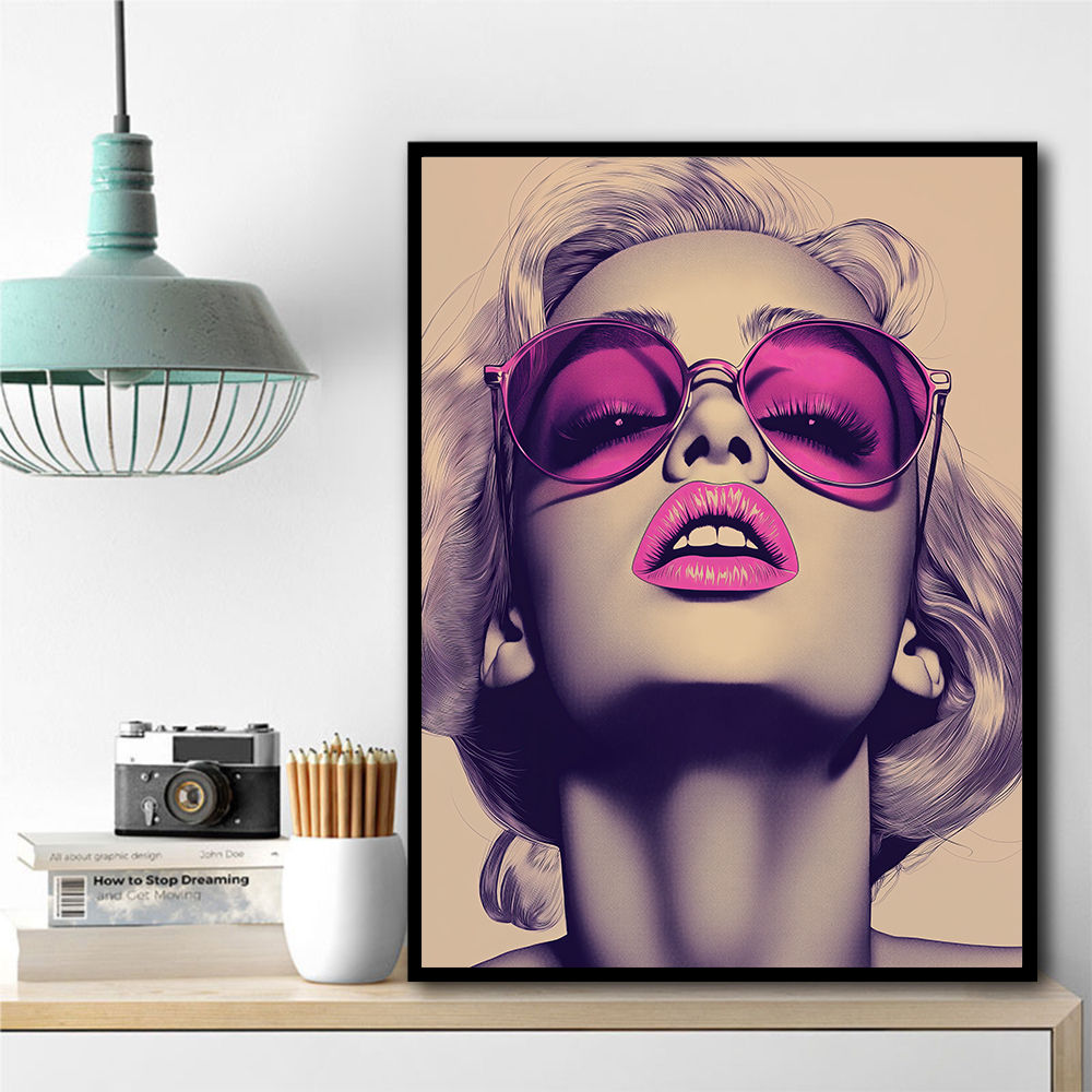 Marilyn Monroe Pink Lips Pop Art