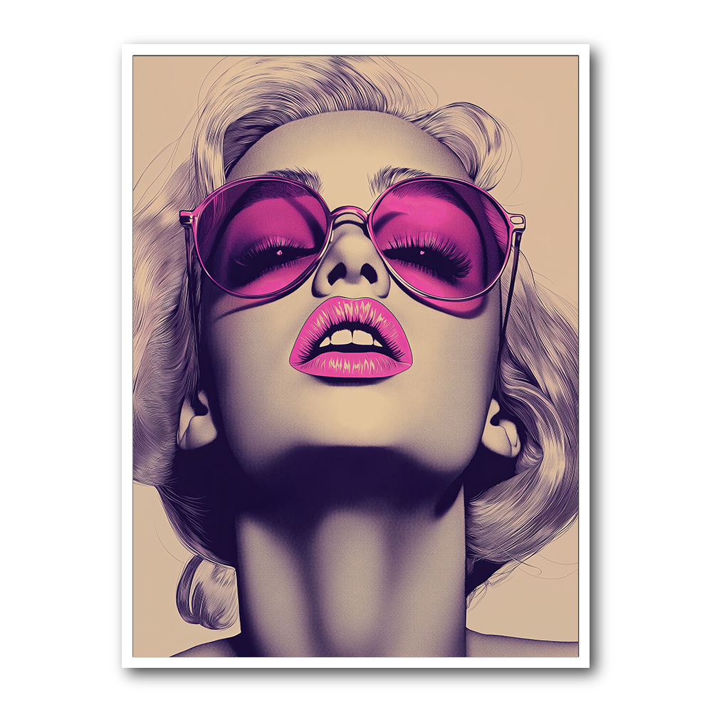 Marilyn Monroe Pink Lips Pop Art