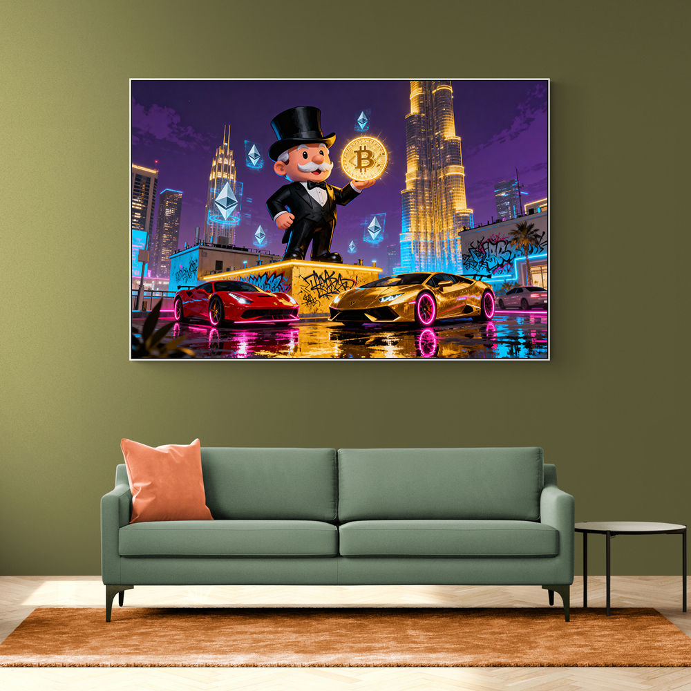 Crypto King Dubai Wall Art