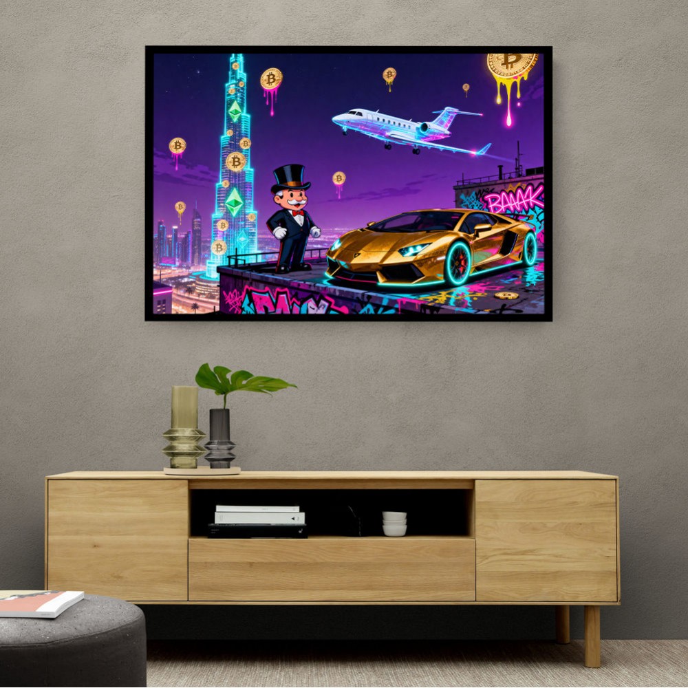 Jetset Blockchain Wall Art