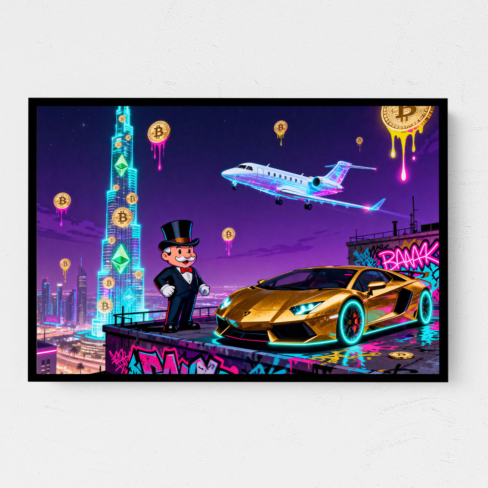 Jetset Blockchain Wall Art