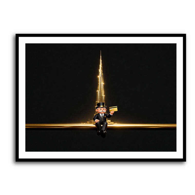 Me M Golden Burj Wall Art