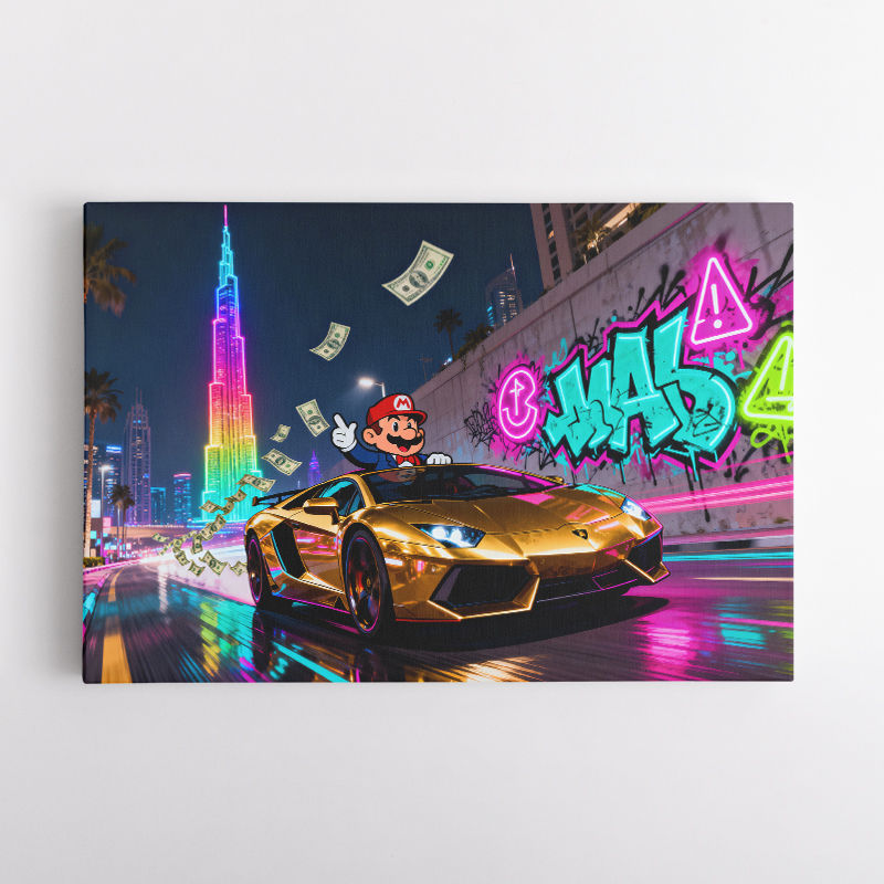Neon Velocity Wall Art