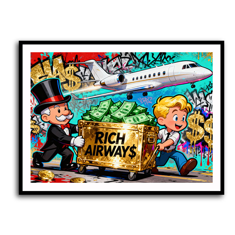 Rich Airways Golden  Wall Art