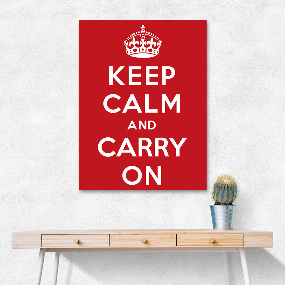 Keep Calm and Carry On - Red