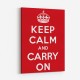 Keep Calm and Carry On - Red