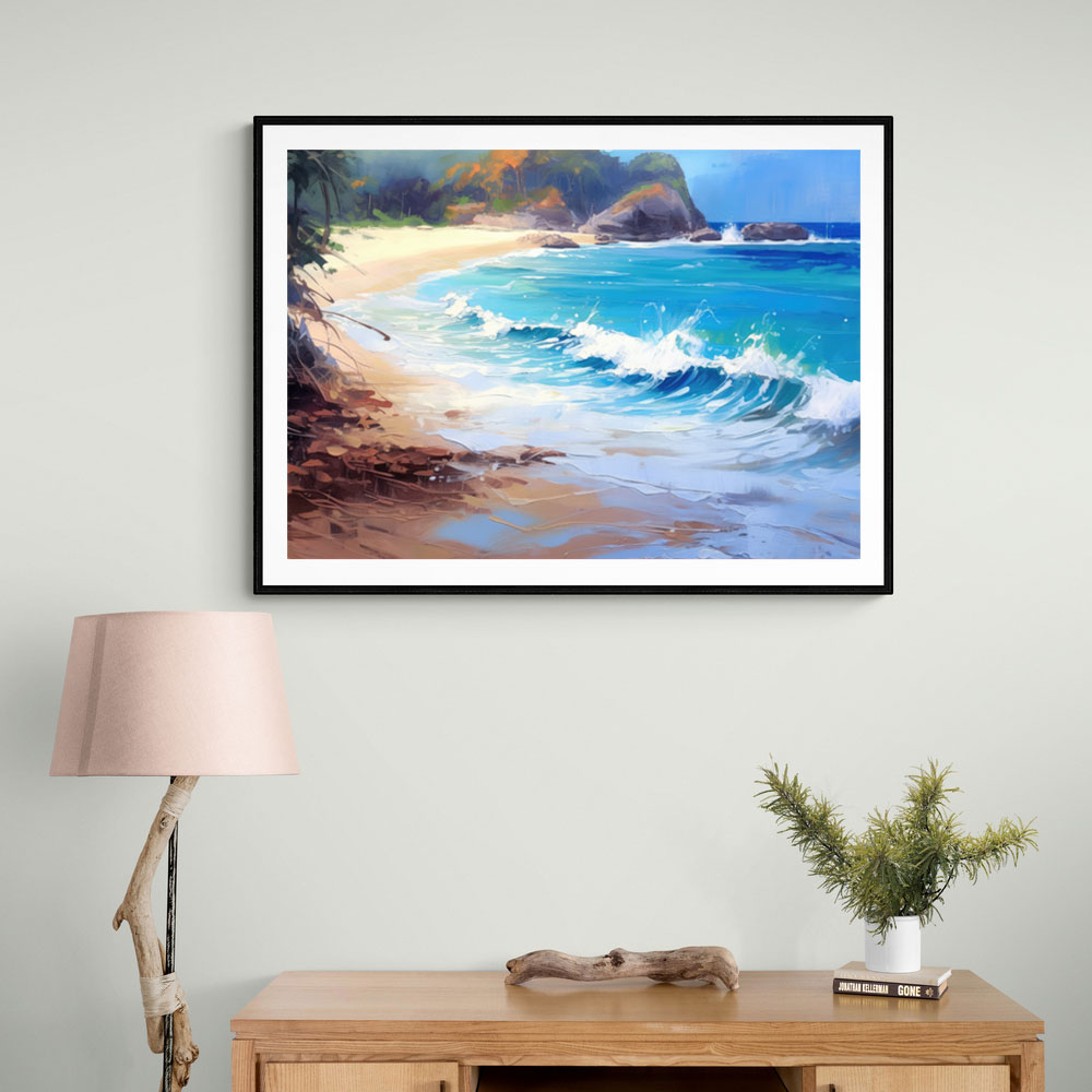Beach Landscape 4 In Acrylic Style