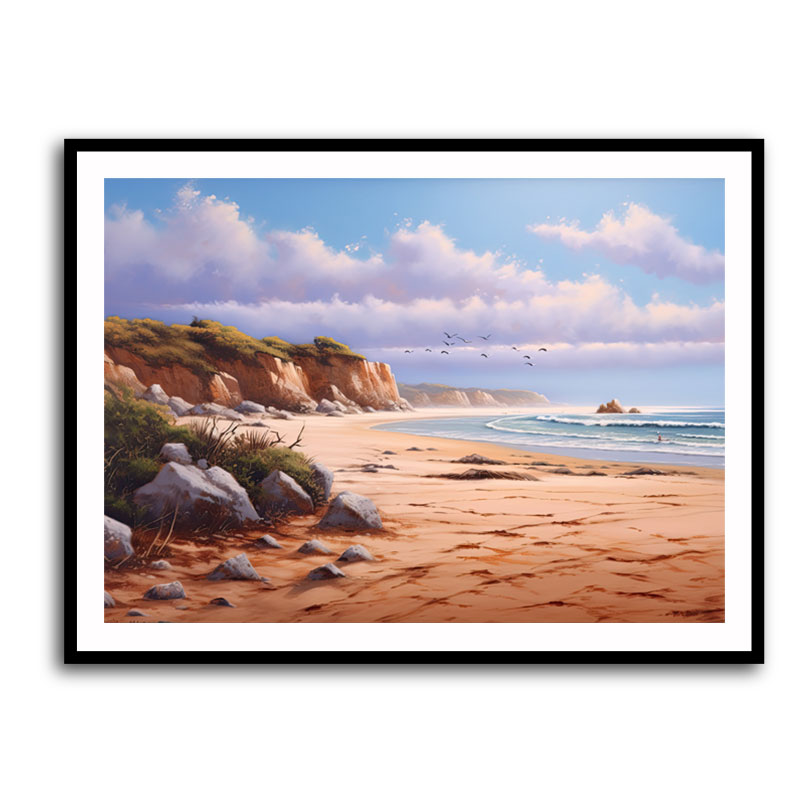 Beach Landscape 3 In Acrylic Style