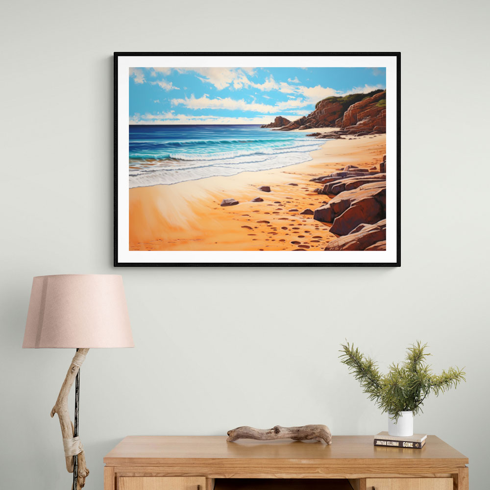Beach Landscape 2 In Acrylic Style