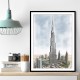 Burj Khalifa Colour Pencil Sketch Artwork