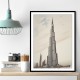 Burj Khalifa Pencil Sketch Artwork