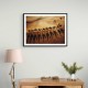 Camel Train Crossing The Desert