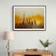 Dubai Skyline Golden Splatter Abstract