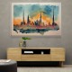 Dubai Skyline Watercolor Abstract
