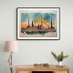 Dubai Skyline Watercolor Abstract