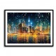 Night Lights Abstract Skyline Wall Art