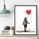Boy With a Red Balloon Street Art