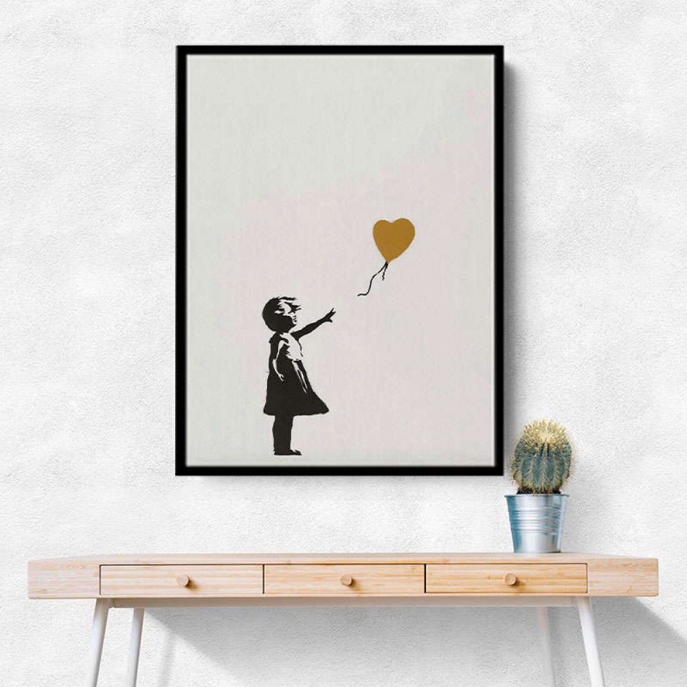Banksy Girl With a Golden Balloon