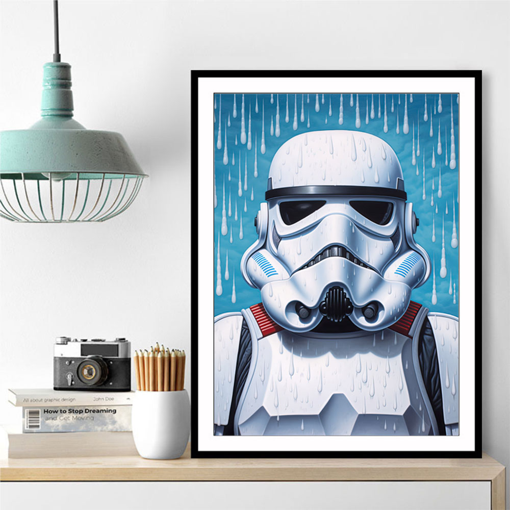 Storm Trooper In The Rain Wall Art