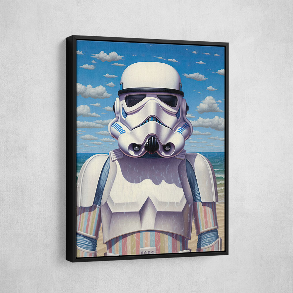 Storm Trooper At the Beach Wall Art