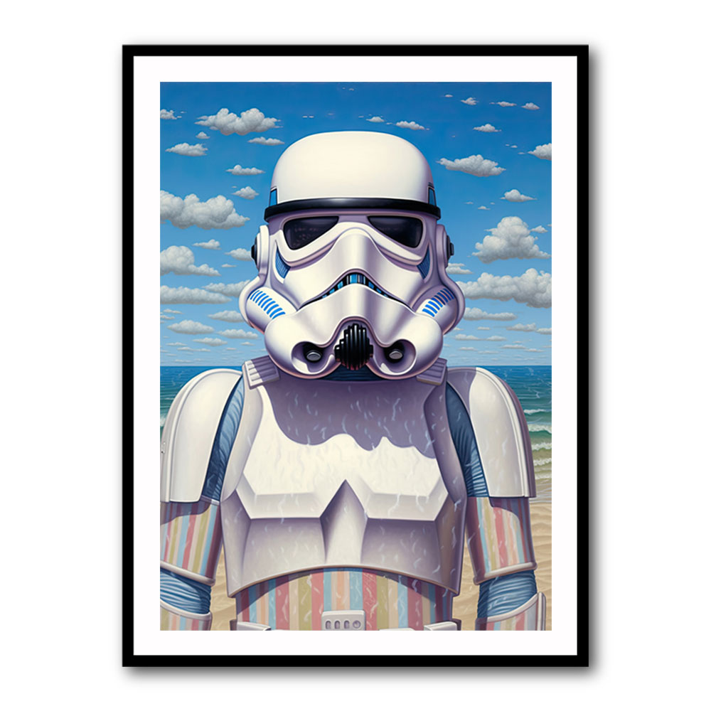 Storm Trooper At the Beach Wall Art