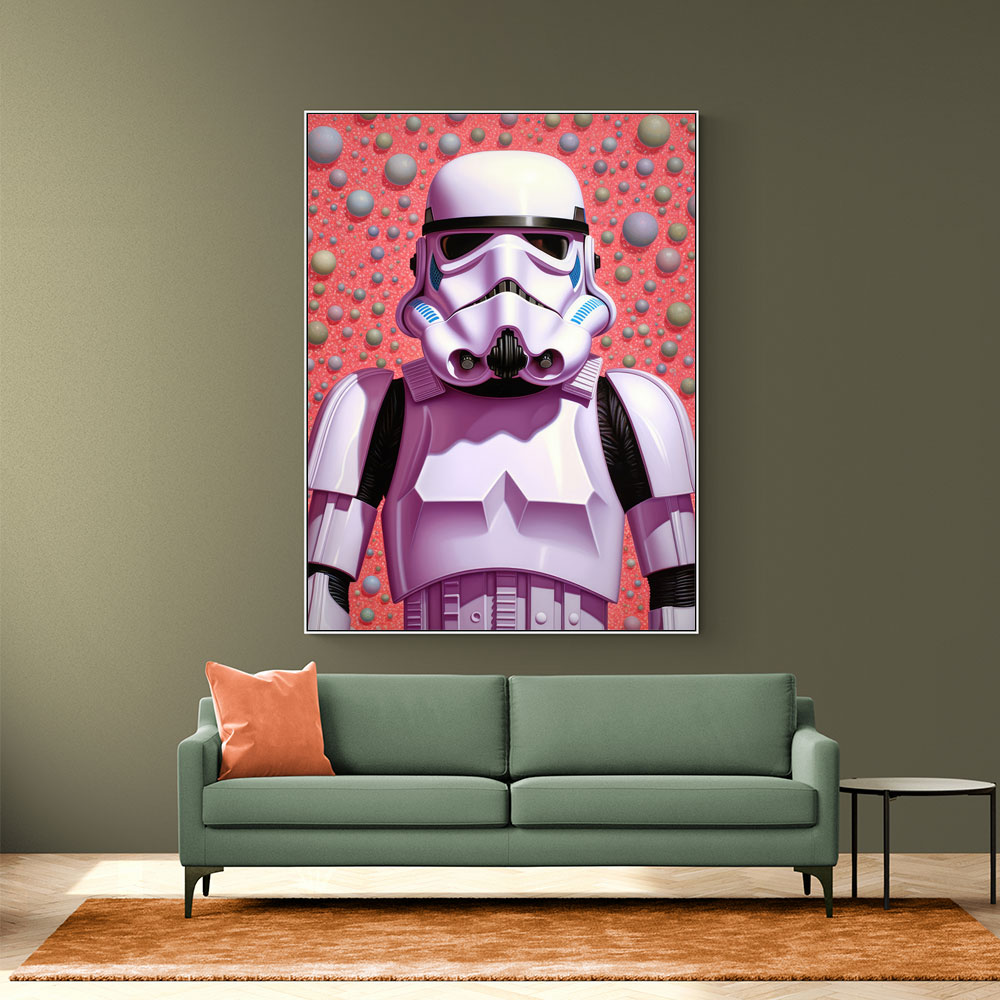 Storm Trooper In Pink Wall Art