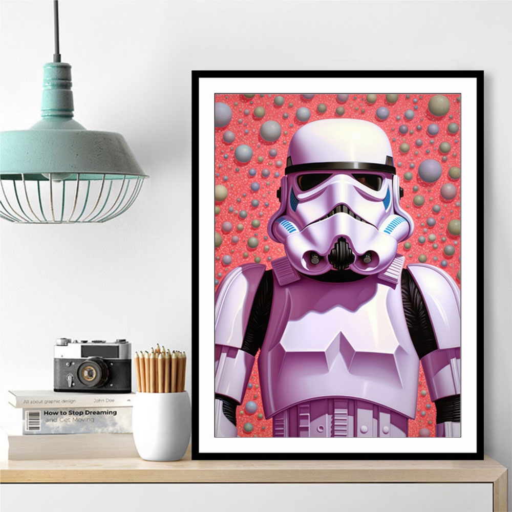 Storm Trooper In Pink Wall Art