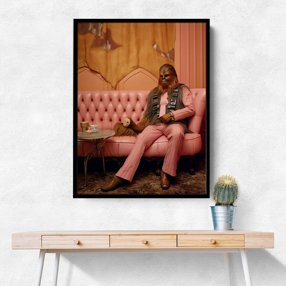 Chewbacca in Pink Wall Art