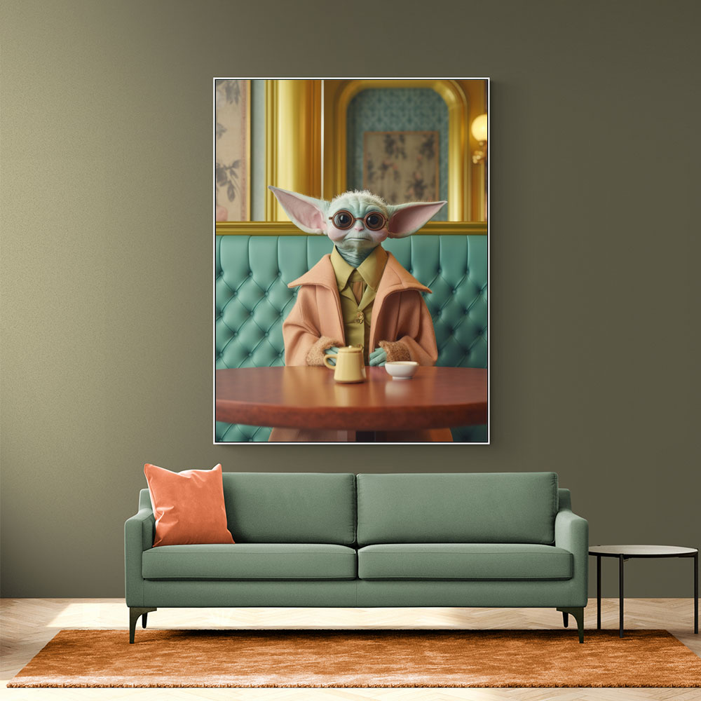 Yoda Coffee Time Wall Art