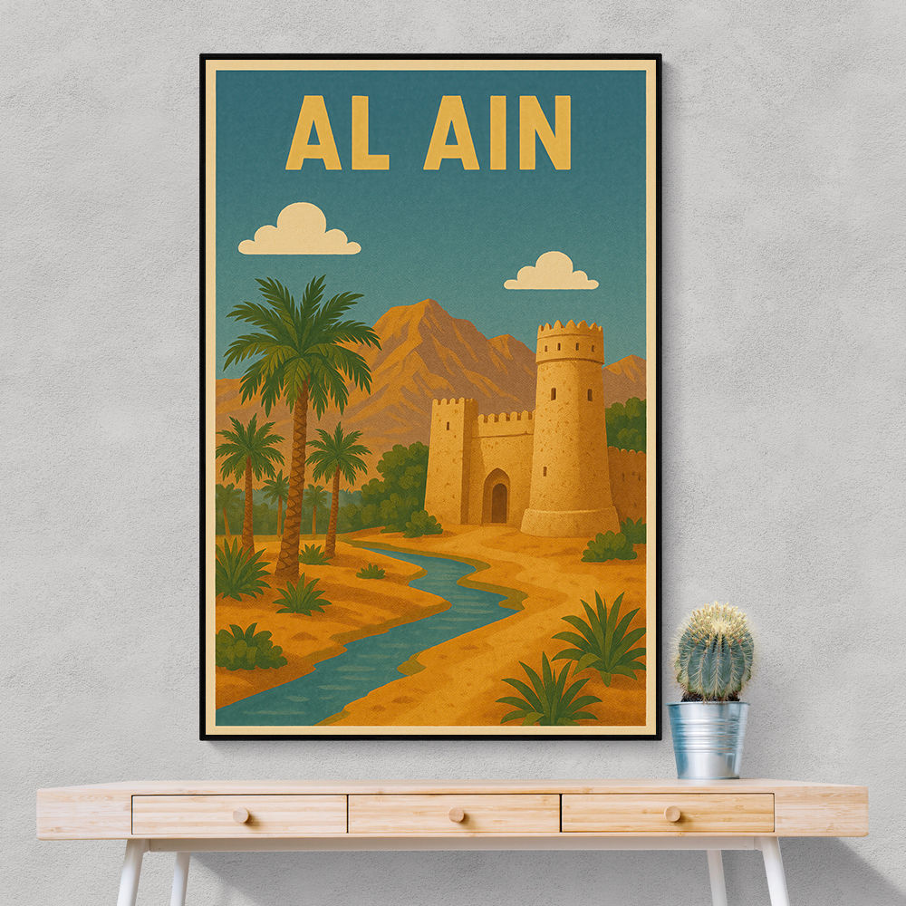 Al Ain - UAE Travel Poster Wall Art