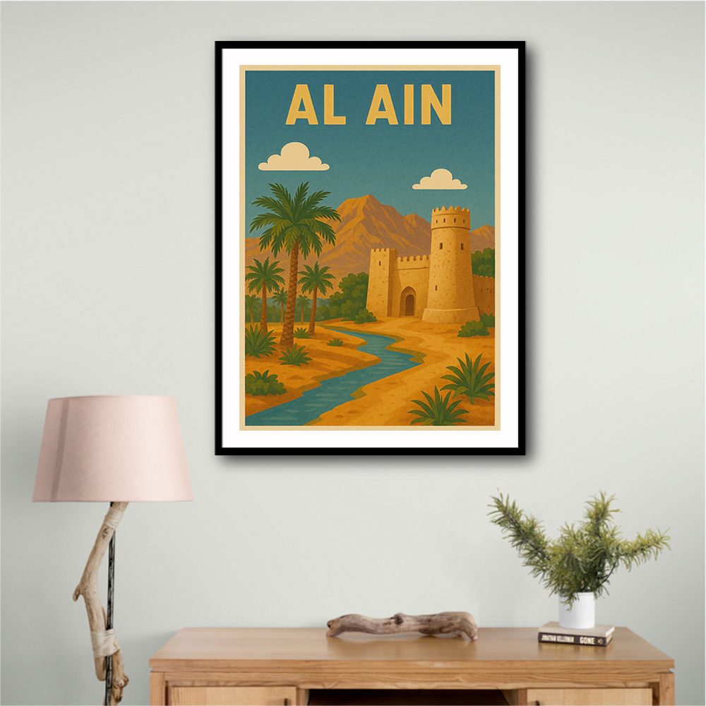 Al Ain - UAE Travel Poster Wall Art