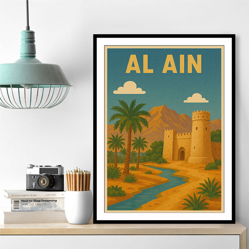Al Ain - UAE Travel Poster Wall Art