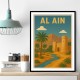 Al Ain - UAE Travel Poster Wall Art