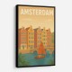Amsterdam Travel Poster Wall Art 