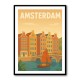 Amsterdam Travel Poster Wall Art 