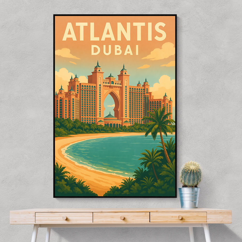 Atlantis Dubai Travel Poster Wall Art