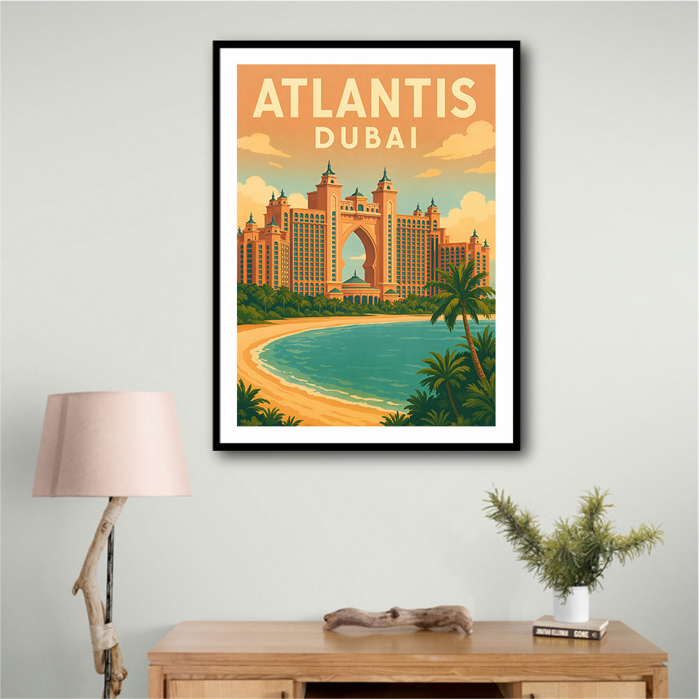 Atlantis Dubai Travel Poster Wall Art