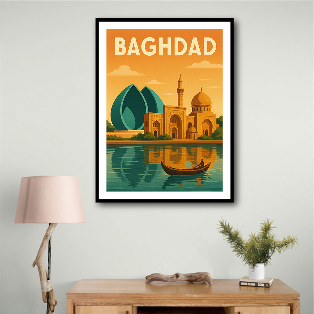 Baghdad Travel Poster Wall Art