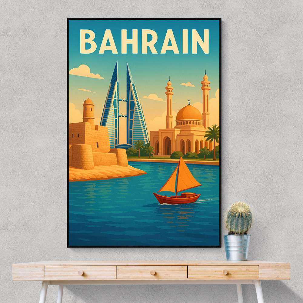 Bahrain Travel Poster Wall Art