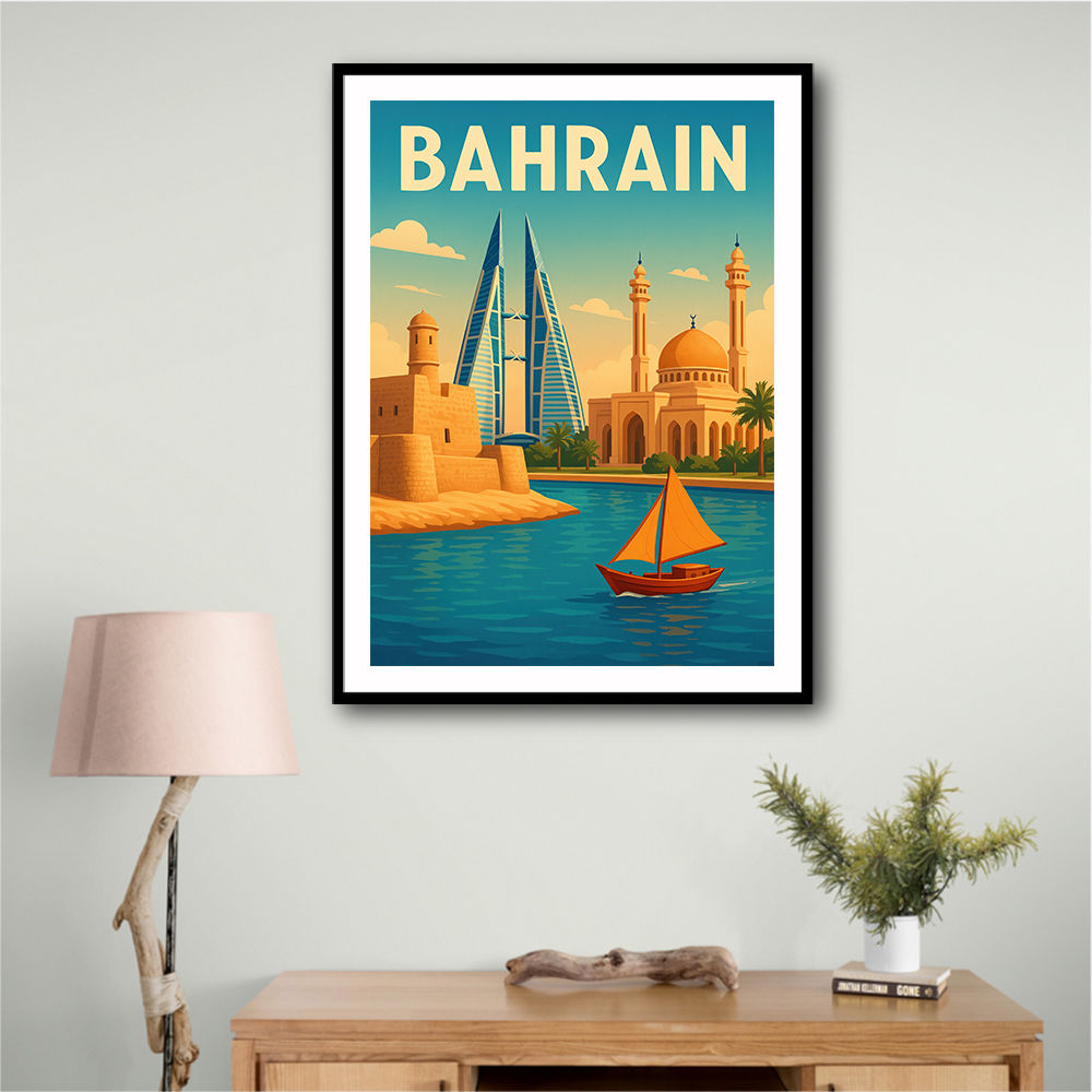 Bahrain Travel Poster Wall Art