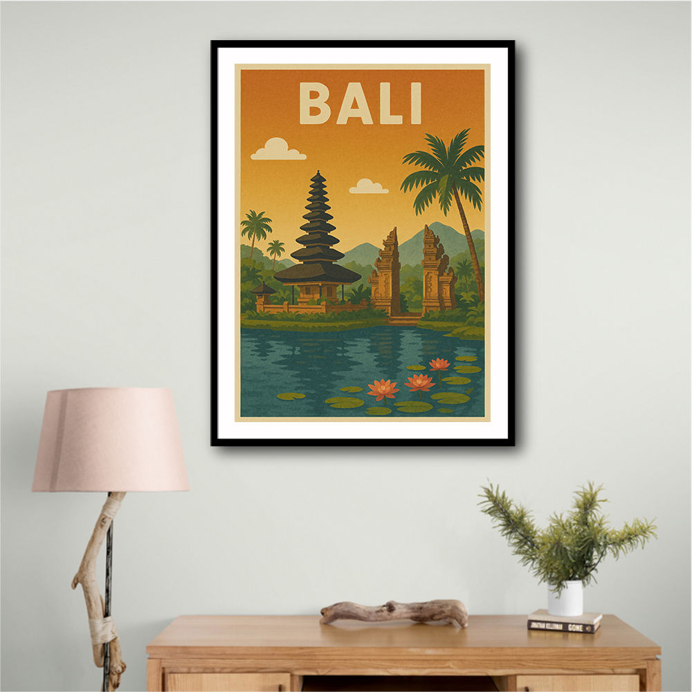 Bali Travel Poster Wall Art
